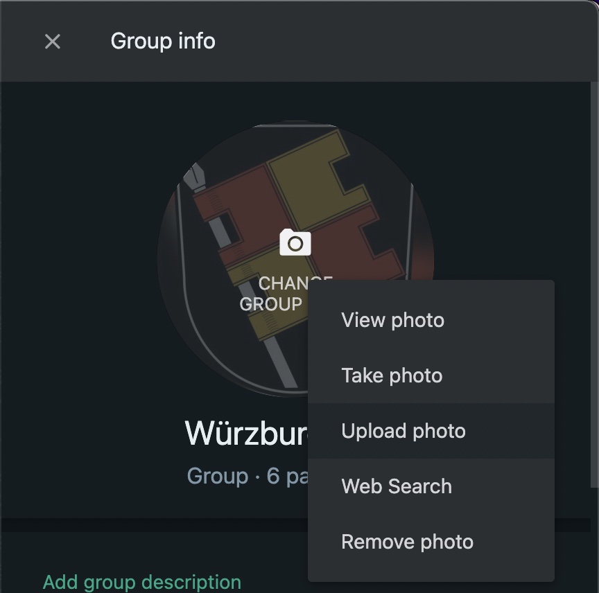 cambio del icono del escritorio del grupo de whatsapp